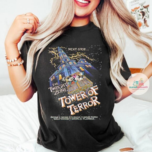 Vintage Retro Tower of Terror Disney Shirt - Picture 1 of 1